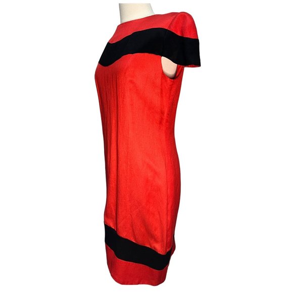 Vintage red and black midi dress - Picture 2 of 7